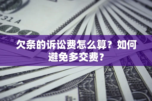 济南欠条的诉讼费怎么算？如何避免多交费？