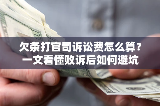 济南欠条打官司诉讼费怎么算？一文看懂败诉后如何避坑